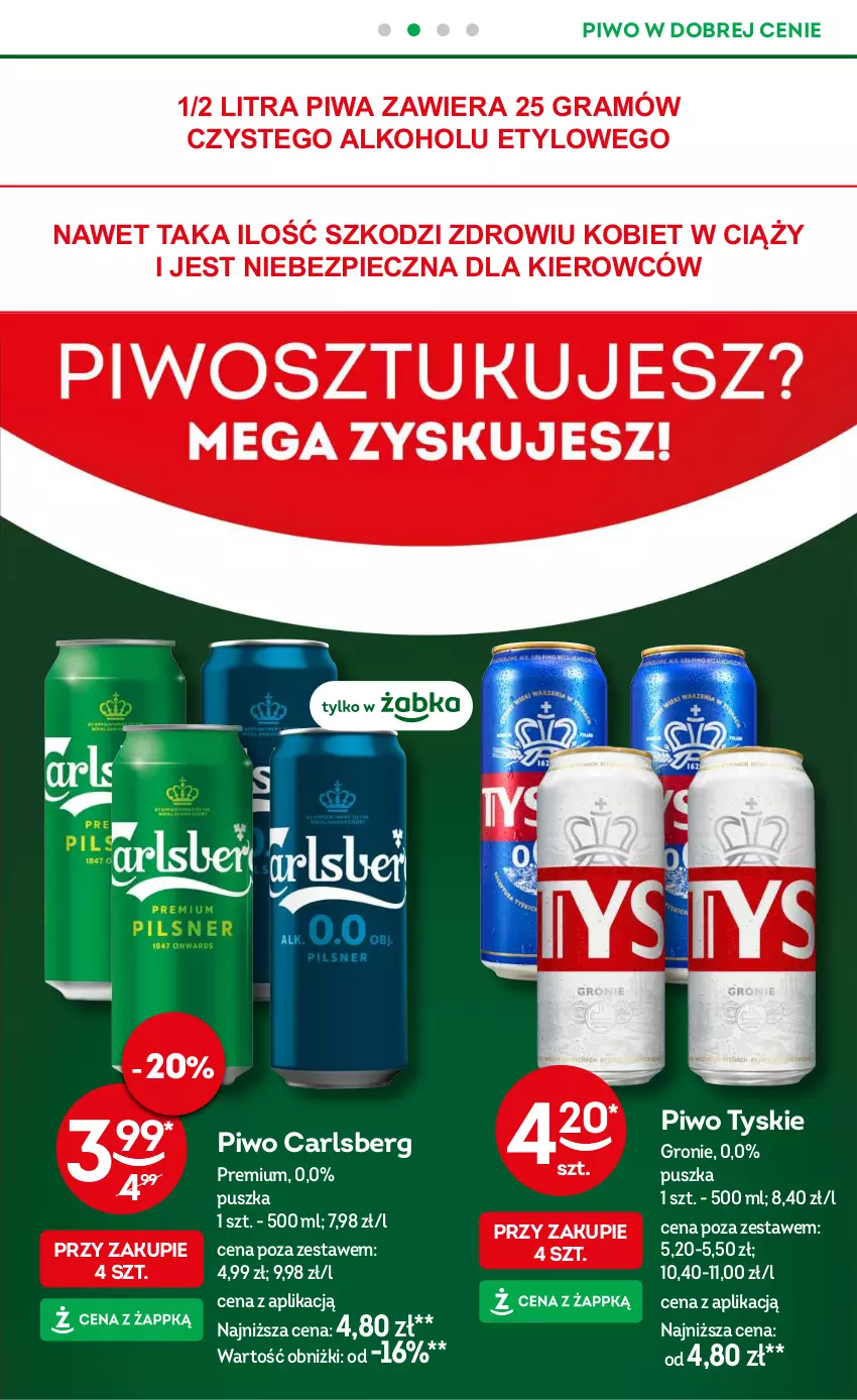 Gazetka promocyjna Żabka - ważna 19.06 do 02.07.2024 - strona 19 - produkty: Carlsberg, Gra, Piec, Piwa, Piwo, Tyskie