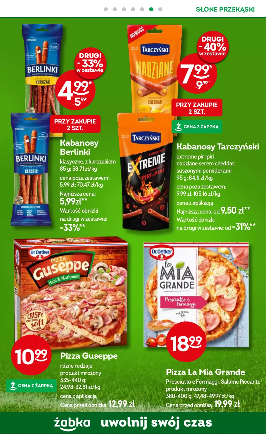 Gazetka promocyjna Żabka - ważna 19.06 do 02.07.2024 - strona 27 - produkty: Berlinki, Cheddar, Gra, Kabanos, Kurczak, Maggi, Pizza, Prosciutto, Ser, Tarczyński