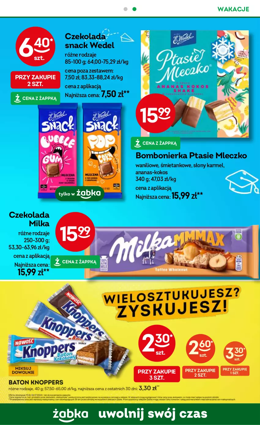 Gazetka promocyjna Żabka - ważna 19.06 do 02.07.2024 - strona 33 - produkty: Ananas, Czekolada, Kokos, Milka, Mleczko, Ptasie mleczko