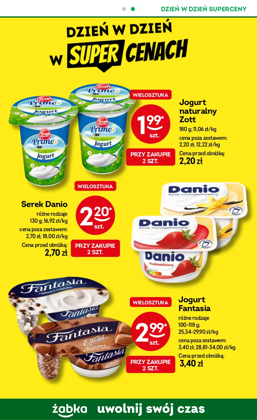 Gazetka promocyjna Żabka - ważna 19.06 do 02.07.2024 - strona 45 - produkty: Danio, Fa, Fanta, Jogurt, Jogurt naturalny, Ser, Serek, Zott