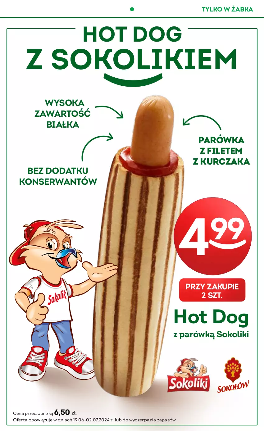 Gazetka promocyjna Żabka - ważna 19.06 do 02.07.2024 - strona 5 - produkty: Hot dog, Kurczak, Ser, Sok