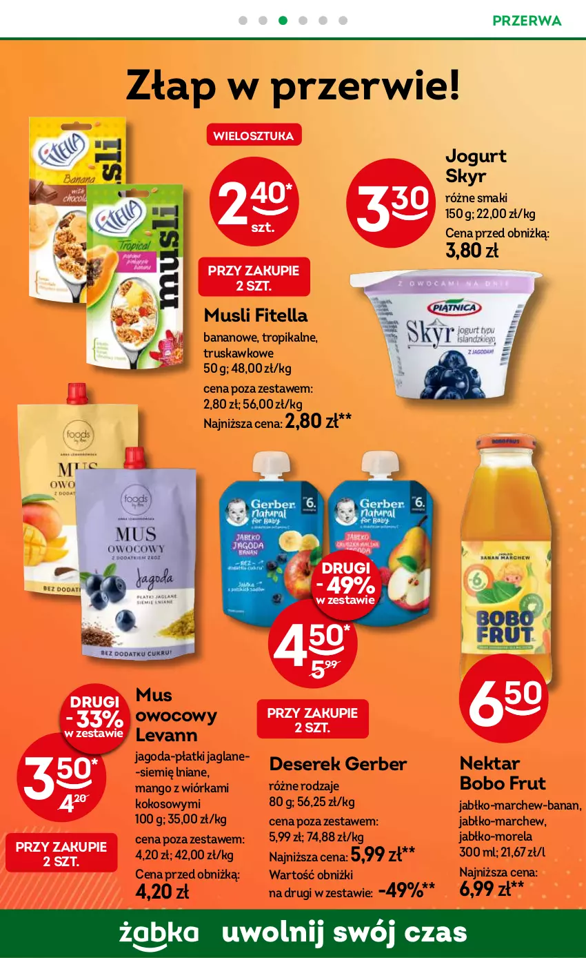 Gazetka promocyjna Żabka - ważna 19.06 do 02.07.2024 - strona 56 - produkty: Deser, Gerber, Jogurt, Kokos, Mango, Morela, Mus, Nektar, Ser, Serek