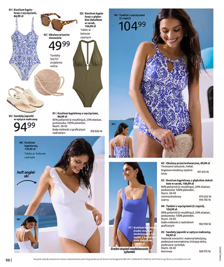 Gazetka promocyjna Bonprix - RELAKS NAD MORZEM - ważna 01.07 do 13.07.2026 - strona 100 - produkty: Kostium, Por, Sandał