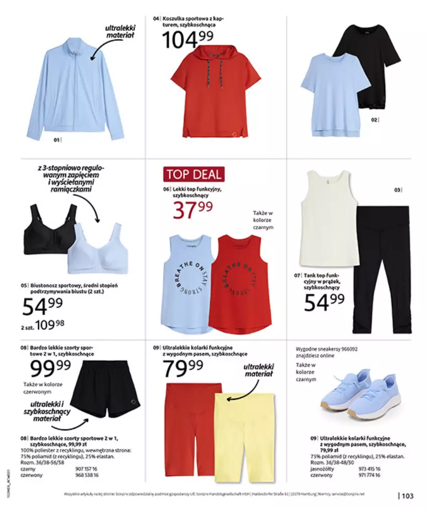 Gazetka promocyjna Bonprix - RELAKS NAD MORZEM - ważna 01.07 do 13.07.2026 - strona 105 - produkty: Fa, Lack, Por, Sport, Szorty, Top