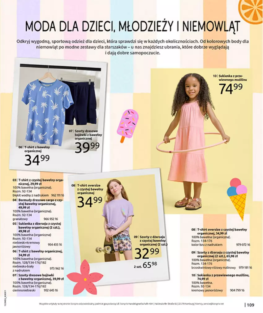 Gazetka promocyjna Bonprix - RELAKS NAD MORZEM - ważna 01.07 do 13.07.2026 - strona 111 - produkty: Bermudy, Body, Bosch, Dada, Dres, Dzieci, Fa, Gra, Granat, Koc, Moda, Mop, Por, Rama, Sport, Sukienka, Szorty, T-shirt, Ubrania, Wełna