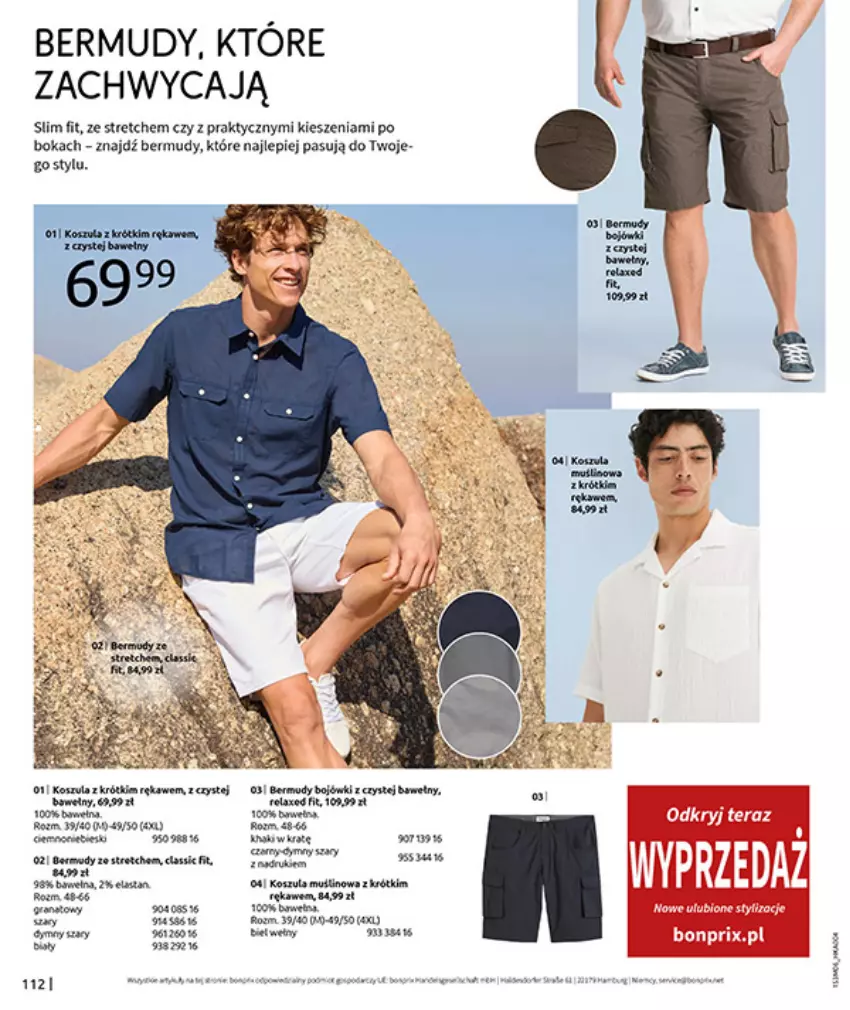 Gazetka promocyjna Bonprix - RELAKS NAD MORZEM - ważna 01.07 do 13.07.2026 - strona 114 - produkty: Bermudy, Fa, Gry, HP, Kawa, Top