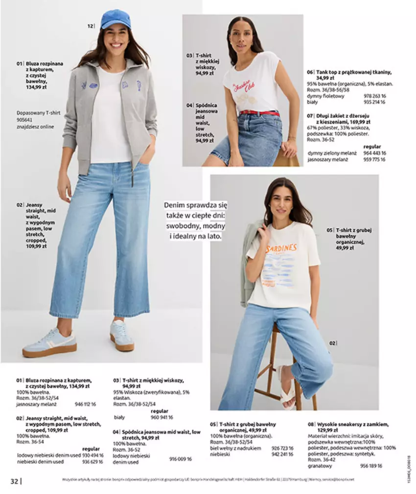 Gazetka promocyjna Bonprix - RELAKS NAD MORZEM - ważna 01.07 do 13.07.2026 - strona 34 - produkty: Bluza, Fa, Gatta, Gra, LG, Saga, Spódnica, Top, Wełna, Wiko