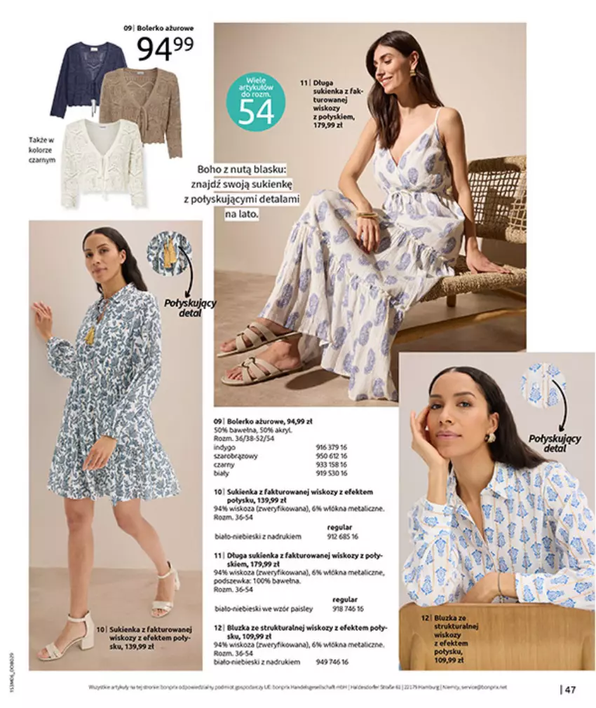 Gazetka promocyjna Bonprix - RELAKS NAD MORZEM - ważna 01.07 do 13.07.2026 - strona 49 - produkty: Fa, HP, Sukienka, Tera