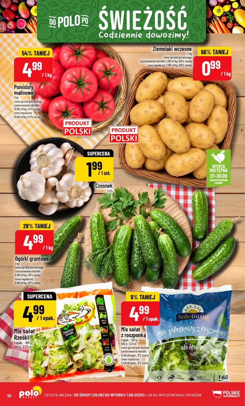 Gazetka promocyjna PoloMarket - Gazetka POLOmarket - ważna 26.08 do 01.09.2026 - strona 10 - produkty: Grunt, Pomidory, Sałat, Ziemniaki