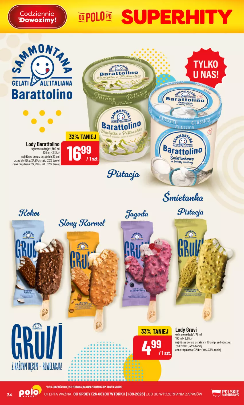 Gazetka promocyjna PoloMarket - Gazetka POLOmarket - ważna 26.08 do 01.09.2026 - strona 34 - produkty: Lody
