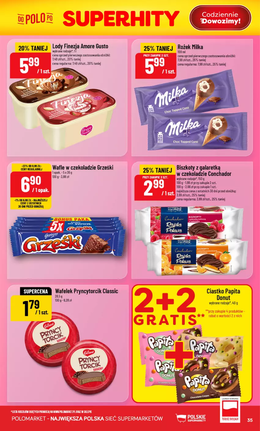 Gazetka promocyjna PoloMarket - Gazetka POLOmarket - ważna 26.08 do 01.09.2026 - strona 35 - produkty: Gala, Grześki, Lody, Milka, Wafle
