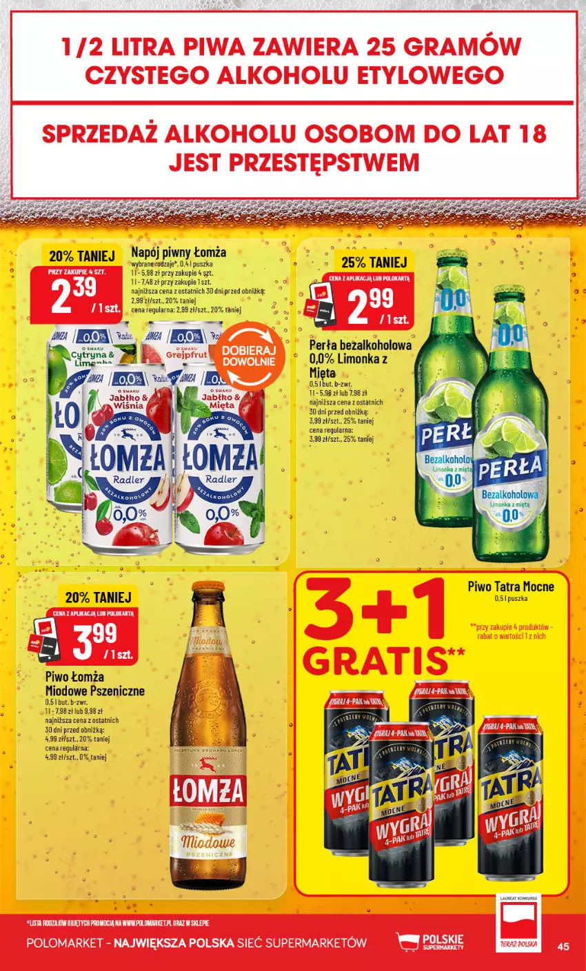 Gazetka promocyjna PoloMarket - Gazetka POLOmarket - ważna 26.08 do 01.09.2026 - strona 45 - produkty: Laur, Limonka, Mięta, Napój, Perła, Piwo, Tatra