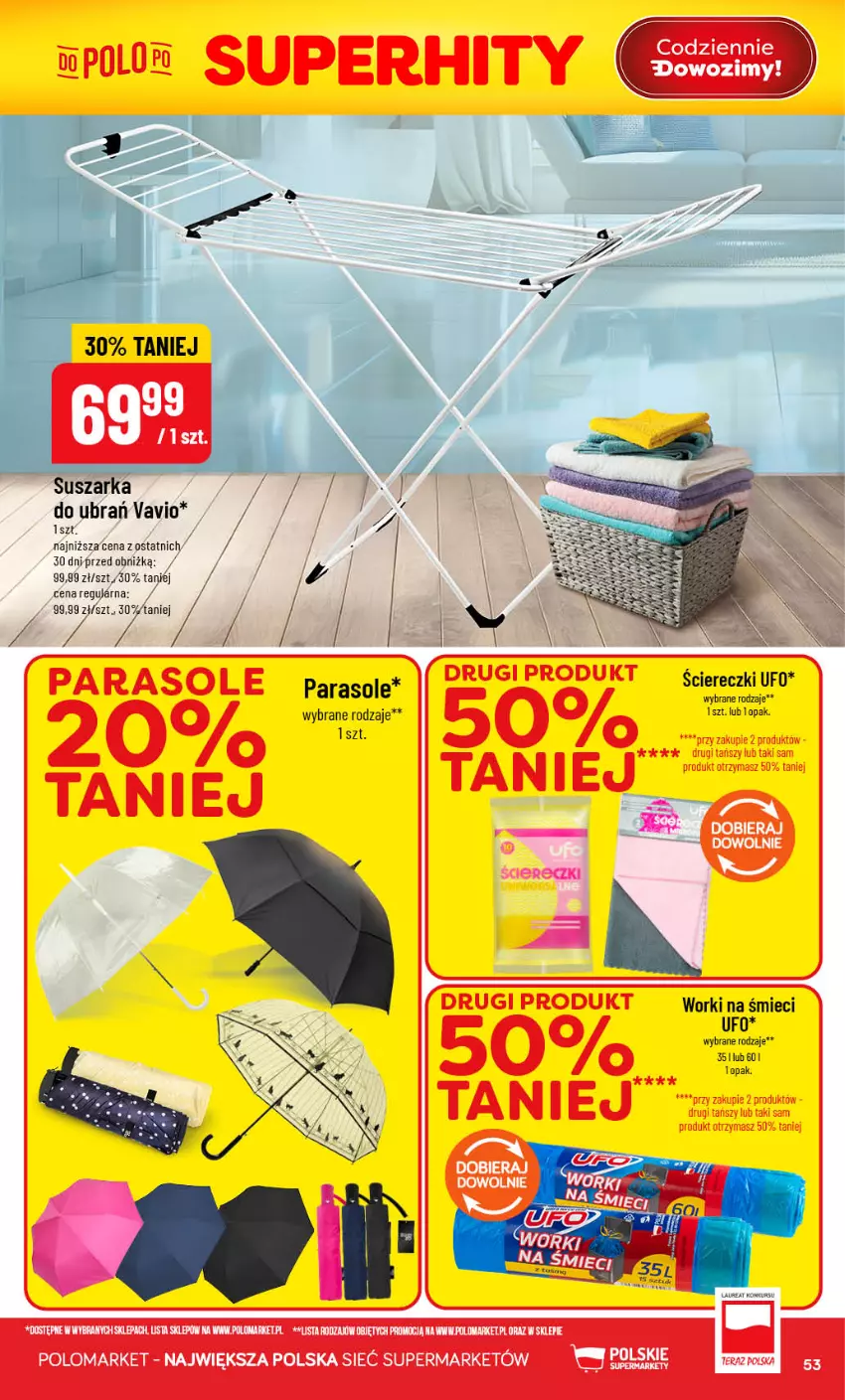 Gazetka promocyjna PoloMarket - Gazetka POLOmarket - ważna 26.08 do 01.09.2026 - strona 53 - produkty: Parasol, Suszarka
