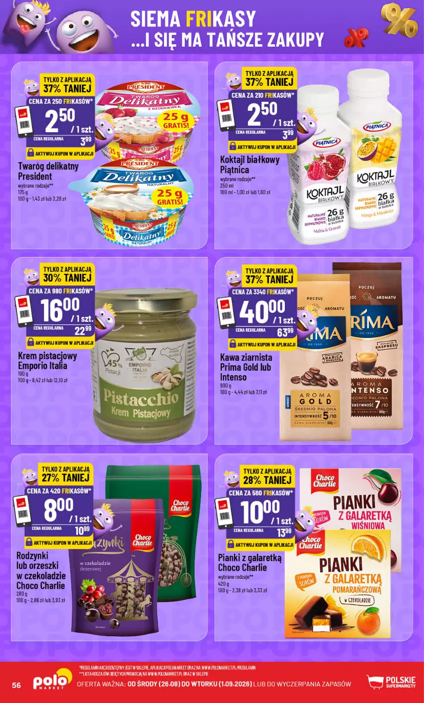 Gazetka promocyjna PoloMarket - Gazetka POLOmarket - ważna 26.08 do 01.09.2026 - strona 56 - produkty: Gala, Kawa, Kawa ziarnista, Piątnica, Prima, Twaróg, Twaróg delikatny, Waga