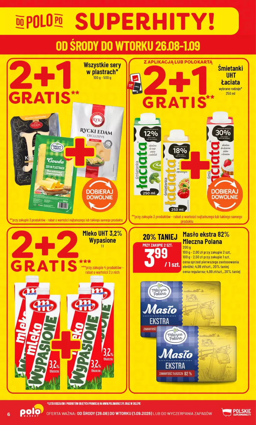 Gazetka promocyjna PoloMarket - Gazetka POLOmarket - ważna 26.08 do 01.09.2026 - strona 6 - produkty: LANA, Masło, Mleko, Ser