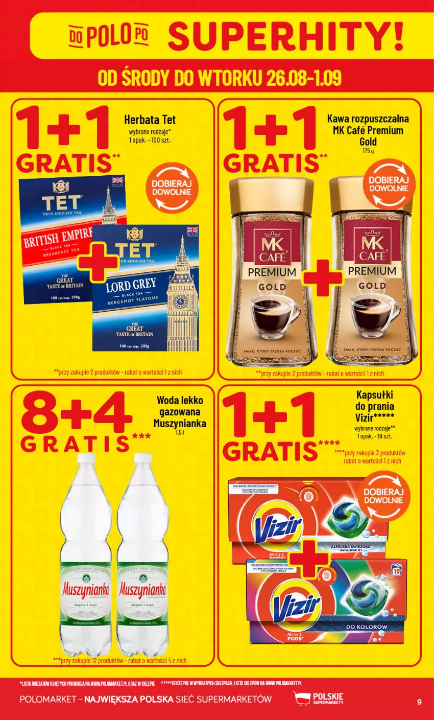 Gazetka promocyjna PoloMarket - Gazetka POLOmarket - ważna 26.08 do 01.09.2026 - strona 9 - produkty: Herbata, Kawa, Kawa rozpuszczalna, Mus, Muszynianka, Woda