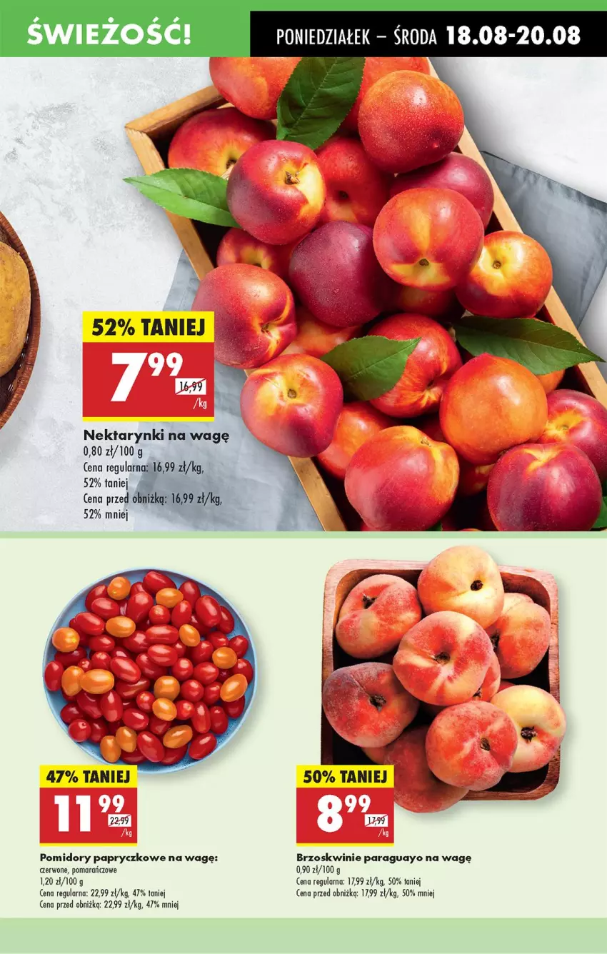 Gazetka promocyjna Biedronka - Od Poniedziałku - ważna 18.08 do 23.08.2025 - strona 17 - produkty: Brzoskwinie, Fa, Nektar, Pomidory