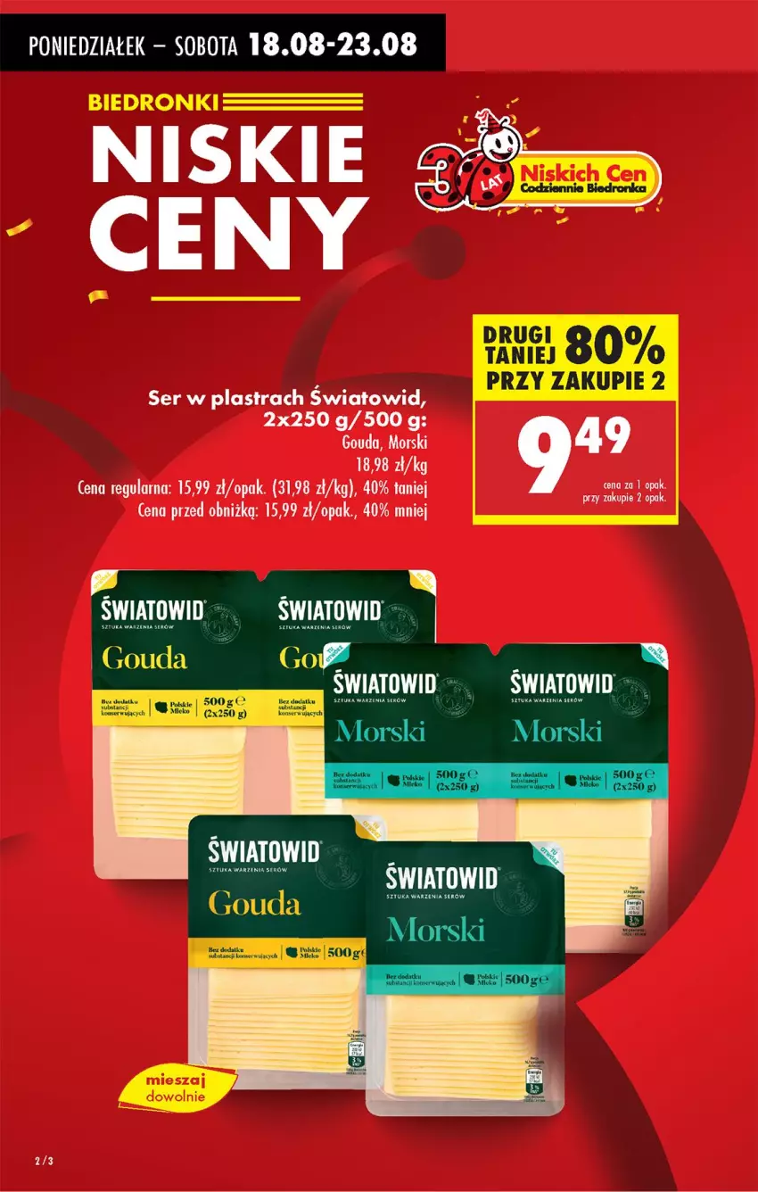 Gazetka promocyjna Biedronka - Od Poniedziałku - ważna 18.08 do 23.08.2025 - strona 2 - produkty: Gouda, Ser
