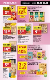 Gazetka promocyjna Biedronka - Od Poniedziałku - Gazetka - ważna od 23.08 do 23.08.2025 - strona 43 - produkty: Pistacje, Warzywa, Top, Sos, Por, Mus, Gra, Orzeszki, Papryka, Chipsy, Chrupki, Przysnacki, Baton, Mieszanka orzechowa, Grill, Krakersy, LG, Fa