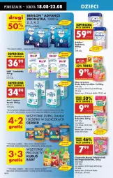 Gazetka promocyjna Biedronka - Od Poniedziałku - Gazetka - ważna od 23.08 do 23.08.2025 - strona 62 - produkty: HiPP, Ser, Por, Mus, Gra, Gerber, BoboVita, O nas, Dada, Kubuś, Deser, Karmi, Mleko, Fa, BEBILON