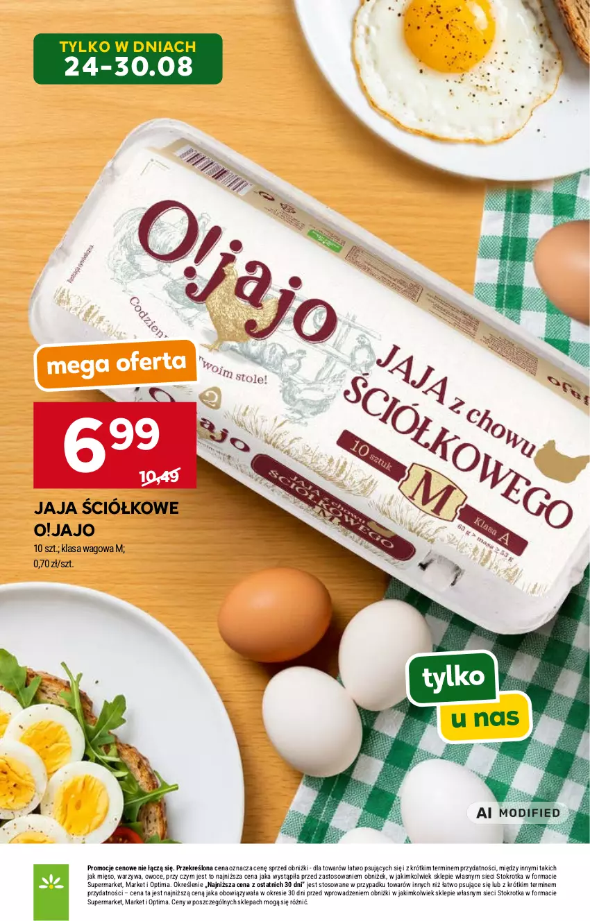 Gazetka promocyjna Stokrotka - Supermarket - ważna 20.08 do 26.08.2026 - strona 2 - produkty: Jaja, Mięso, Optima, Owoce, Warzywa