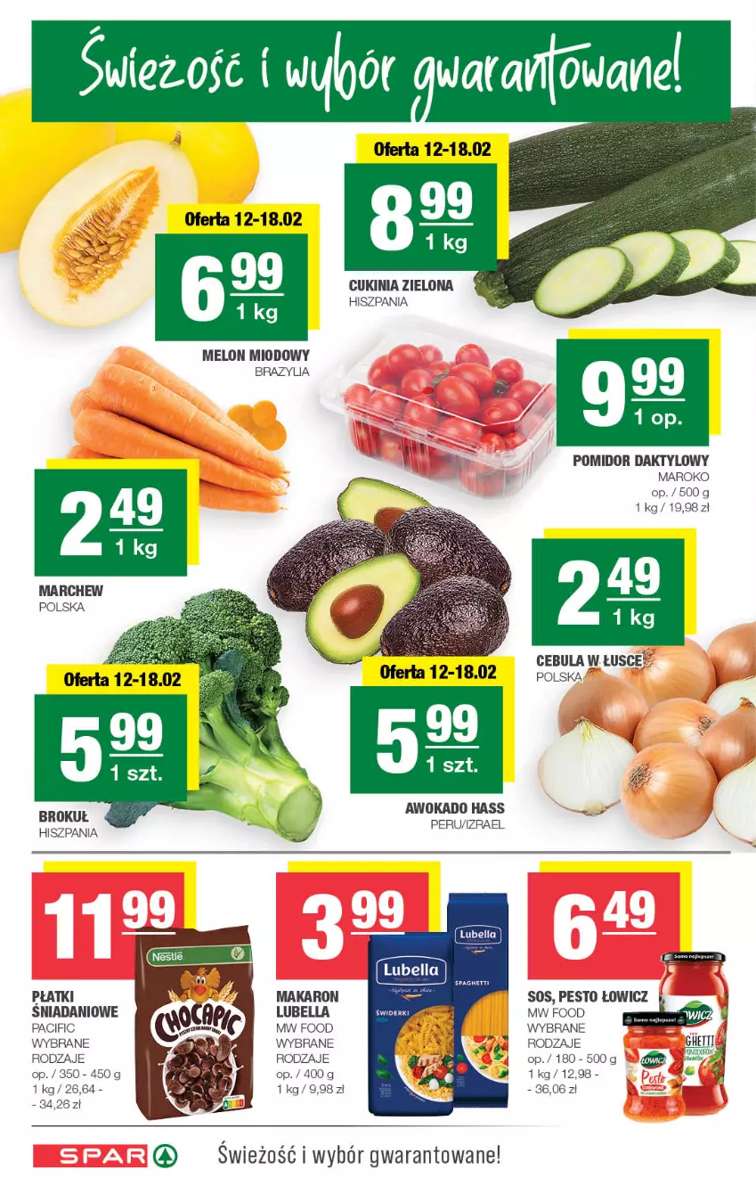 Gazetka promocyjna Spar - Spar - ważna 09.02 do 19.02.2025 - strona 2 - produkty: Bell, Bella, Cebula, Cif, Danio, Lubella, Makaron, Melon, Pesto, Sos