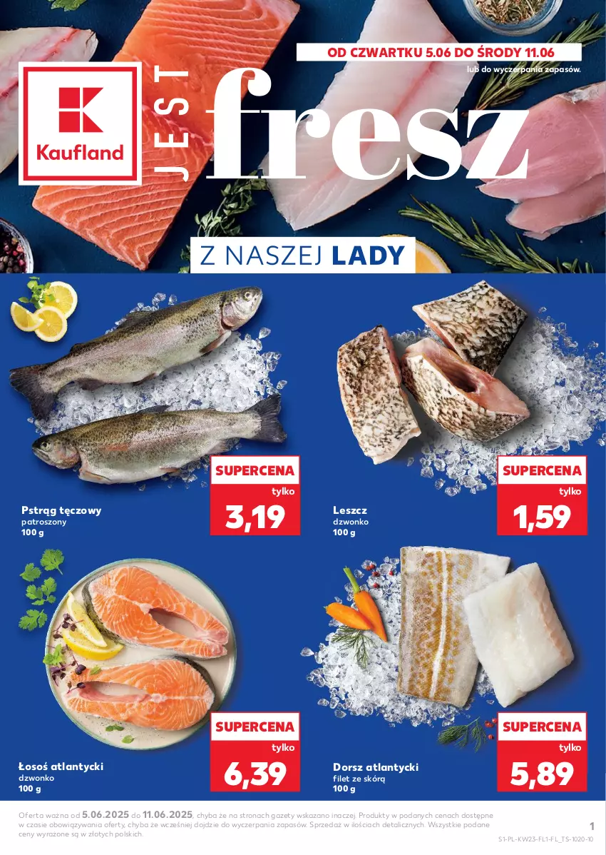 Gazetka promocyjna Kaufland - Kaufland - ważna 05.06 do 11.06.2025 - strona 1 - produkty: Dorsz, Pstrąg, Pstrąg tęczowy