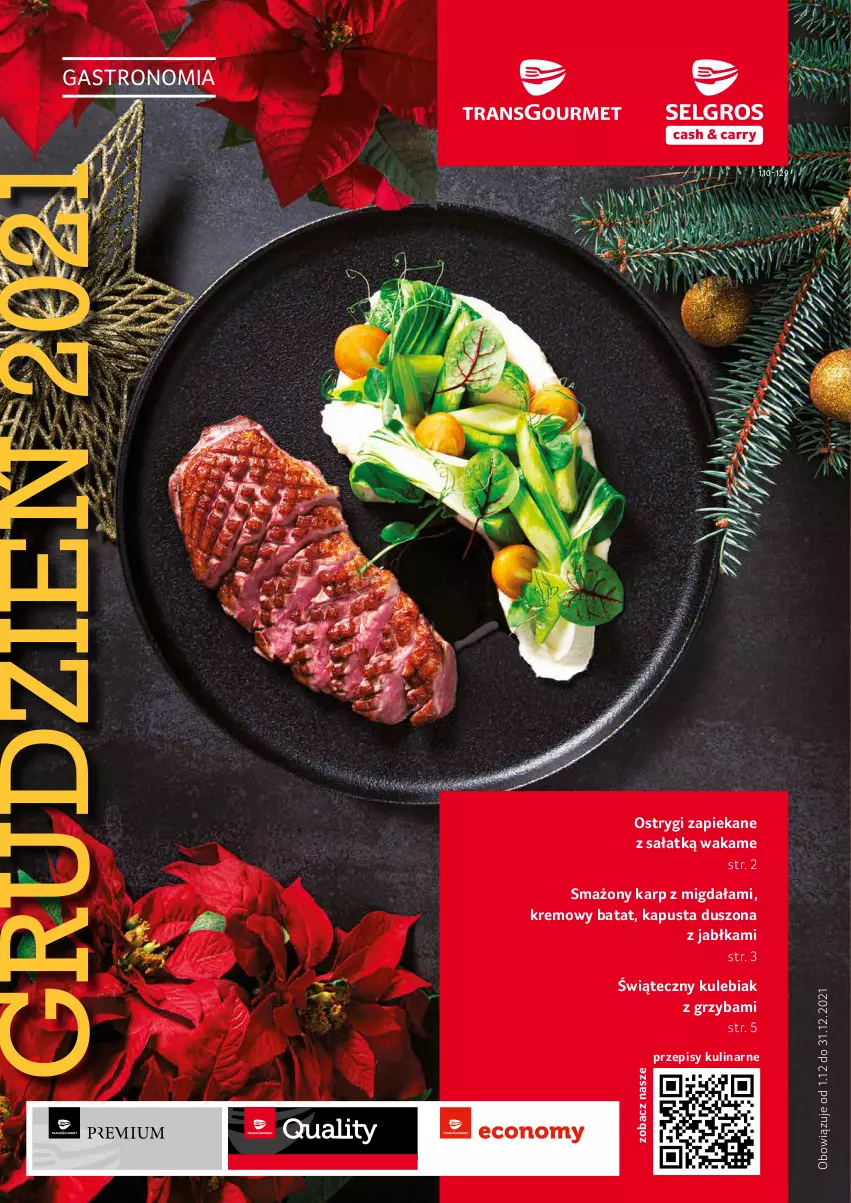 Gazetka promocyjna Selgros - Oferta gastronomiczna - ważna 01.11 do 30.11.2021 - strona 1 - produkty: Jabłka, Karp, Ostrygi, Sałat