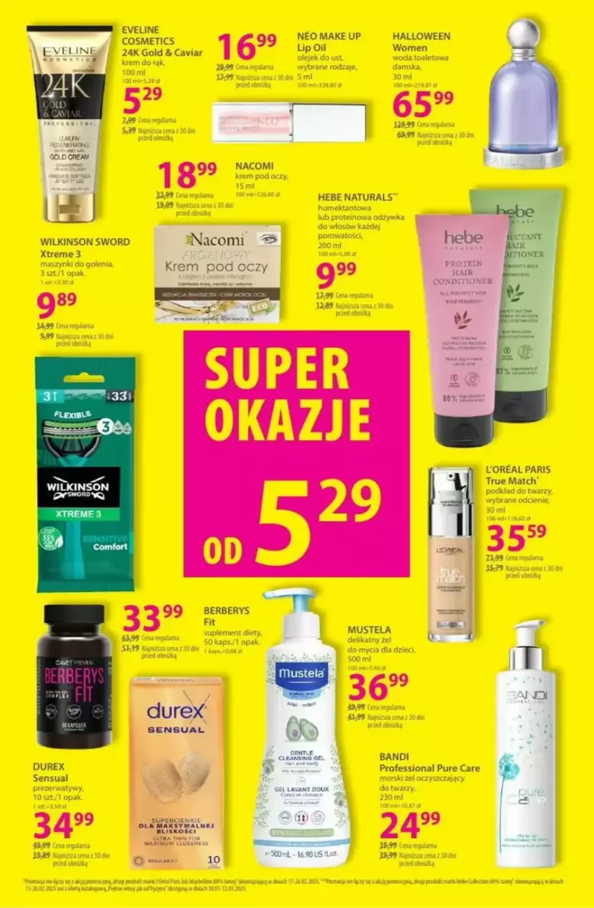 Gazetka promocyjna Hebe - ważna 13.02 do 26.02.2025 - strona 11 - produkty: Bandi, Durex, Krem pod oczy, Mus, Mustela, Nacomi, Por, Pur, Sensual, Wilkinson Sword