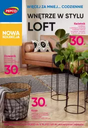Gazetka promocyjna Pepco - Wnętrze w stylu loft - Gazetka - ważna od 06.10 do 06.10.2021 - strona 1 - produkty: Dywanik, Kosz, Kwietnik, Dywan