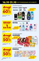 Gazetka promocyjna Biedronka - Od poniedzialku - Gazetka - ważna od 21.10 do 21.10.2023 - strona 50 - produkty: Makijaż, Palette, Tampony, Schauma, Syoss, Garnier, Nivea, Fa