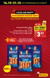 Gazetka promocyjna Biedronka - Od poniedzialku - Gazetka - ważna od 21.10 do 21.10.2023 - strona 7 - produkty: Parówki, Klej, Berlinki