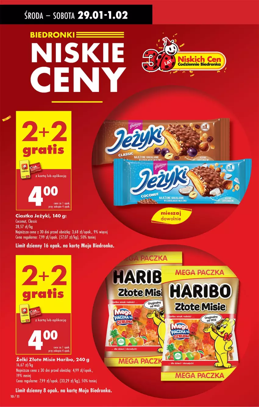 Gazetka promocyjna Biedronka - Od Środy - ważna 29.01 do 30.01.2025 - strona 10 - produkty: Ciastka, Haribo, Jeżyki