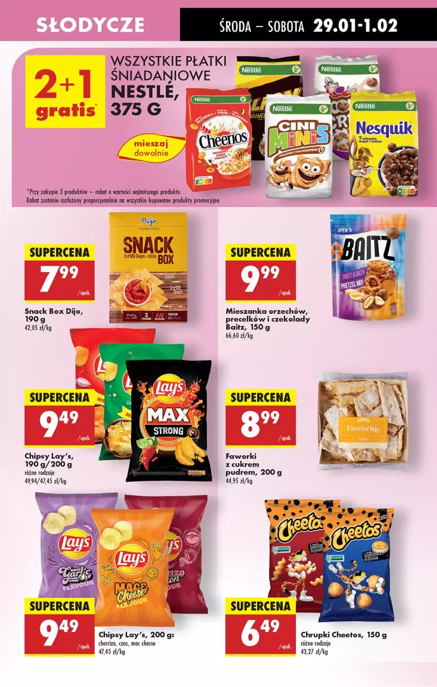 Gazetka promocyjna Biedronka - Od Środy - ważna 29.01 do 30.01.2025 - strona 47 - produkty: Cheetos, Chipsy, Chrupki, Danio, Fa, Faworki, Por