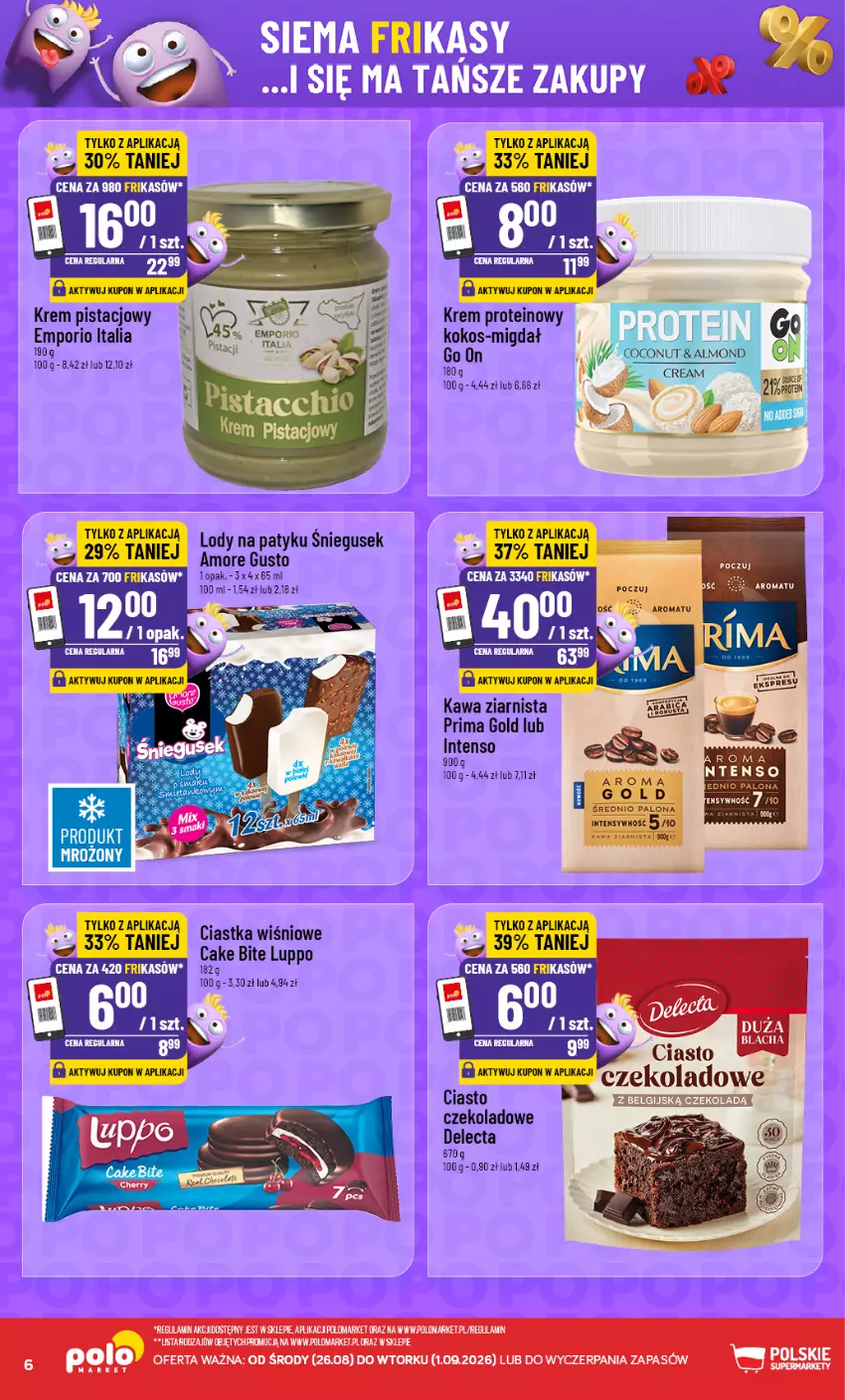 Gazetka promocyjna PoloMarket - Frikasy G35 - ważna 26.08 do 01.09.2026 - strona 6 - produkty: Ciastka, Delecta, Kawa, Kawa ziarnista, Kokos, Krem pistacjowy, Por, Prima