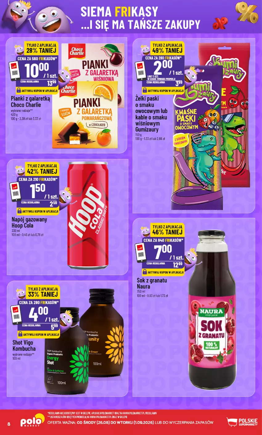Gazetka promocyjna PoloMarket - Frikasy G35 - ważna 26.08 do 01.09.2026 - strona 8 - produkty: Gala, Gra, Granat, Hoop, Napój, Napój gazowany, Sok