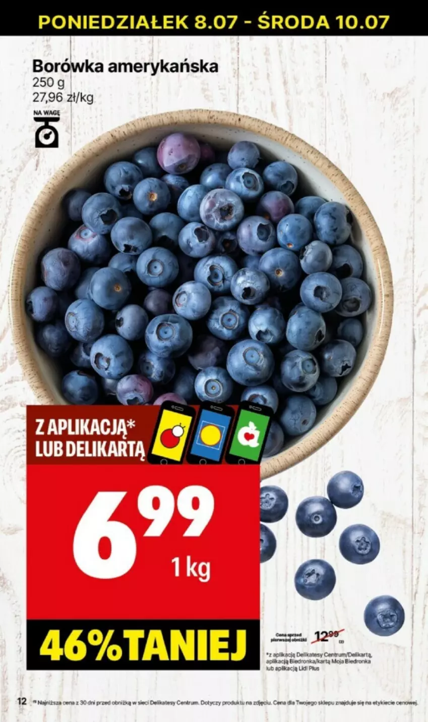 Gazetka promocyjna Delikatesy Centrum - ważna 08.07 do 10.07.2024 - strona 4 - produkty: Borówka, Borówka amerykańska, Rum