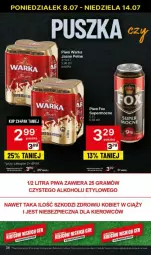 Gazetka promocyjna Delikatesy Centrum - Gazetka - ważna od 10.07 do 10.07.2024 - strona 28 - produkty: Piwa, Piwo, Piec, Gra, Warka, LG