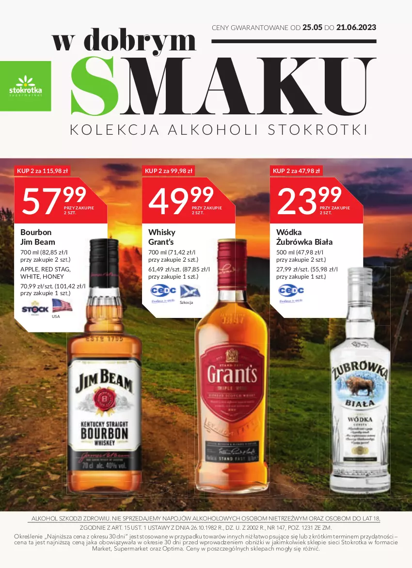 Gazetka promocyjna Stokrotka - Katalog Kulinarny - ważna 15.06 do 28.06.2023 - strona 1 - produkty: Bourbon, Gra, Jim Beam, Koc, Optima, Whisky, Wódka