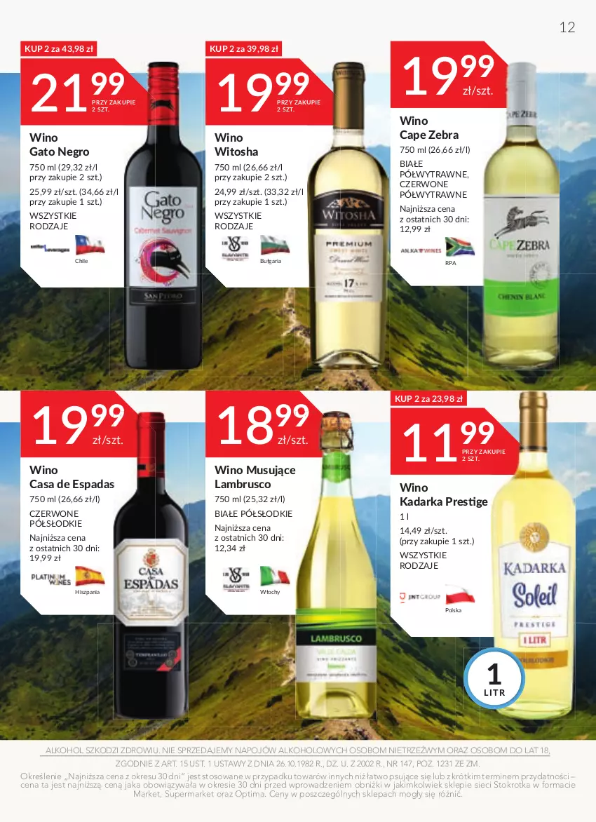 Gazetka promocyjna Stokrotka - Katalog Kulinarny - ważna 15.06 do 28.06.2023 - strona 12 - produkty: Mus, Optima, Wino, Wino musujące