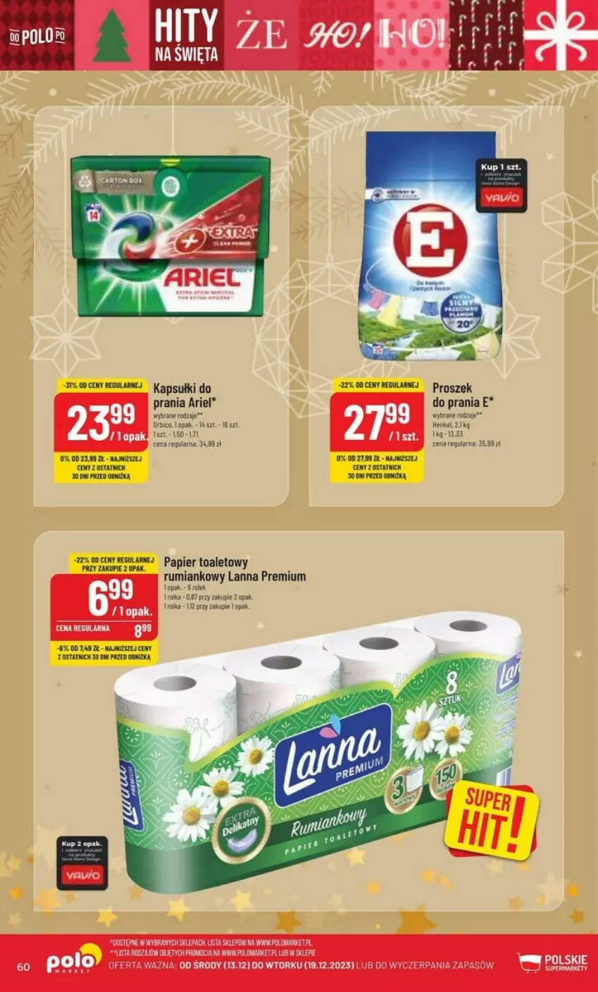 Gazetka promocyjna PoloMarket - ważna 13.12 do 19.12.2023 - strona 57 - produkty: Ariel, Papier, Papier toaletowy, Rum