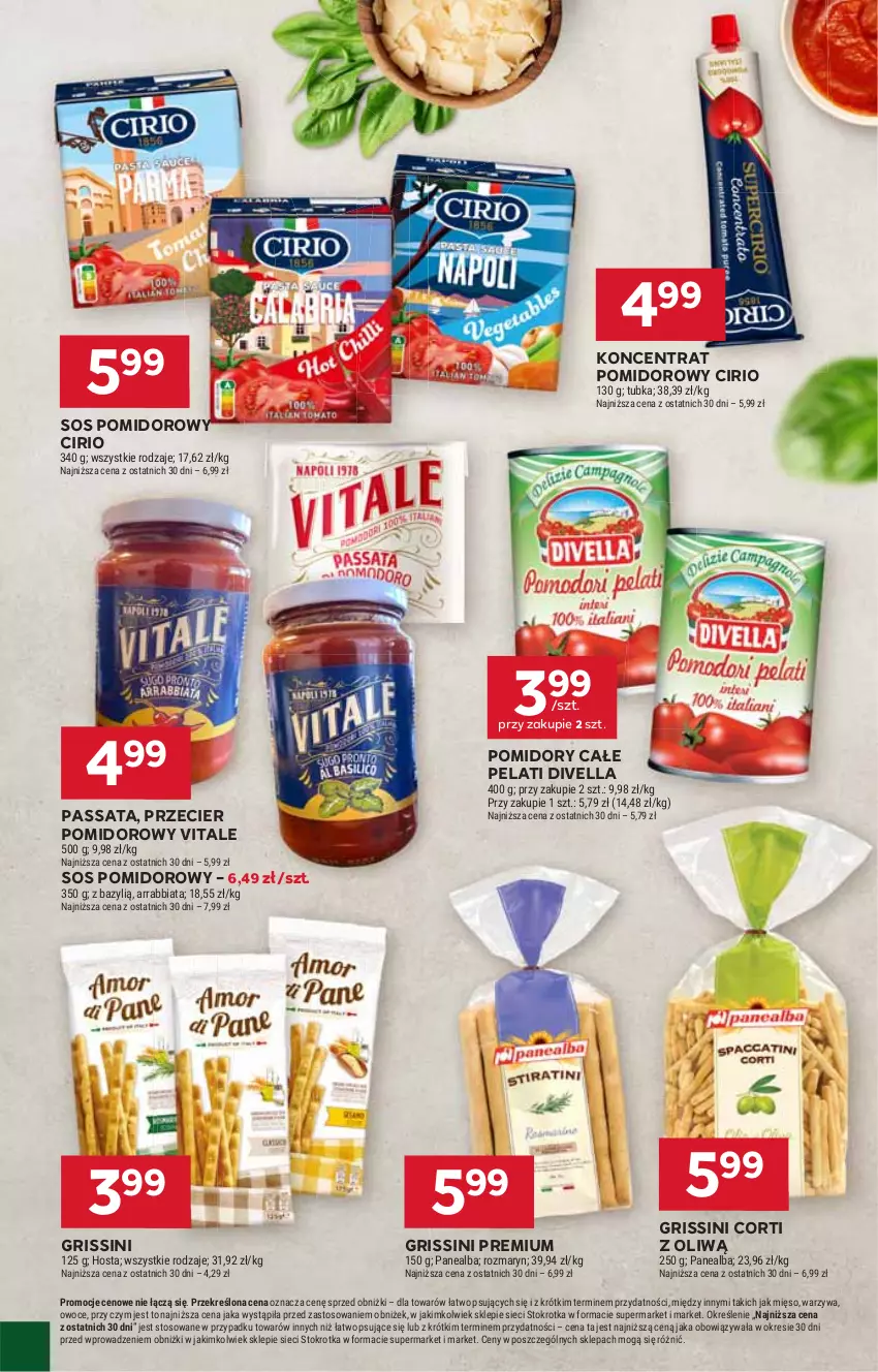Gazetka promocyjna Stokrotka - Supermarket - ważna 24.07 do 30.07.2025 - strona 20 - produkty: Bazyl, Grissini, Koncentrat pomidorowy, Mięso, Owoce, Pomidory, Sos, Sos pomidorowy, Warzywa