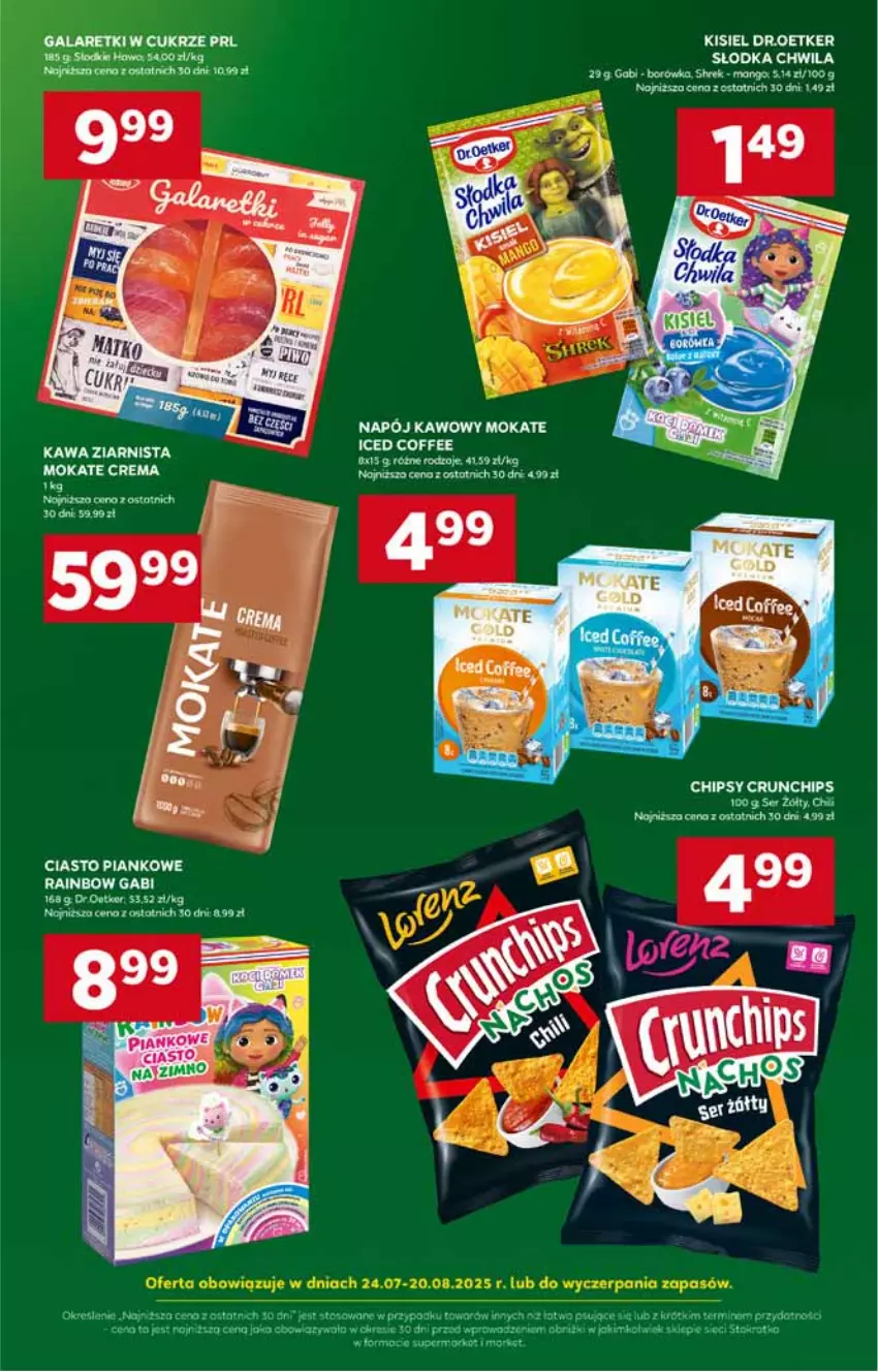 Gazetka promocyjna Stokrotka - Supermarket - ważna 24.07 do 30.07.2025 - strona 39 - produkty: Borówka, Chipsy, Crunchips, Gala, Galaretki, Kawa, Kawa ziarnista, Kisiel, Mango, Napój, Słodka Chwila