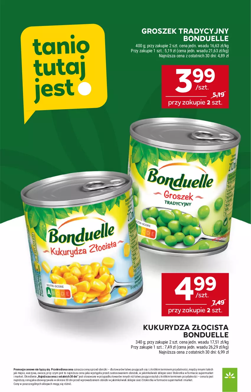 Gazetka promocyjna Stokrotka - Supermarket - ważna 24.07 do 30.07.2025 - strona 8 - produkty: Bonduelle, Groszek, HP, Kukurydza