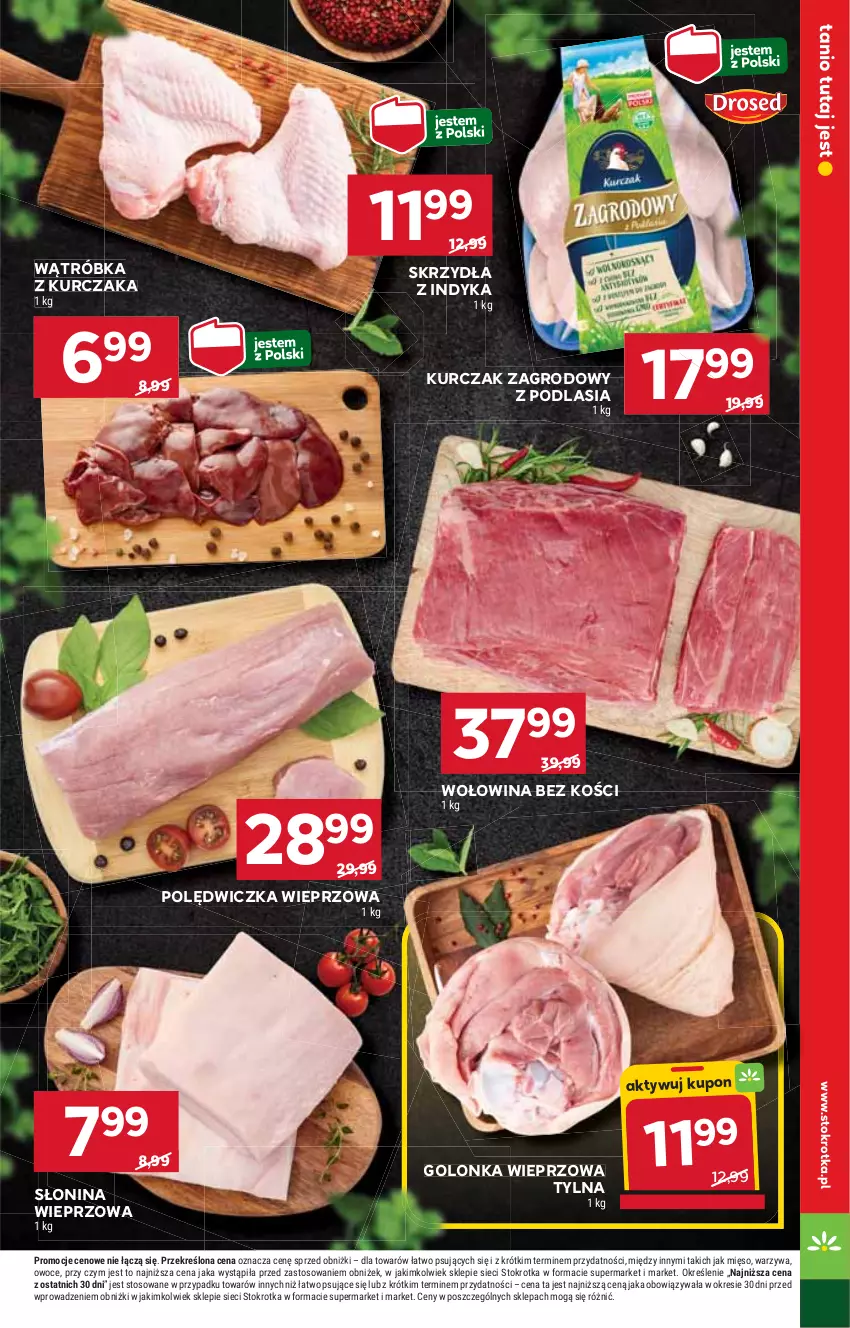 Gazetka promocyjna Stokrotka - Supermarket - ważna 24.07 do 30.07.2025 - strona 9 - produkty: Kurczak, Mięso, Owoce, Polędwiczka wieprzowa, Warzywa, Wołowina, Wołowina bez kości