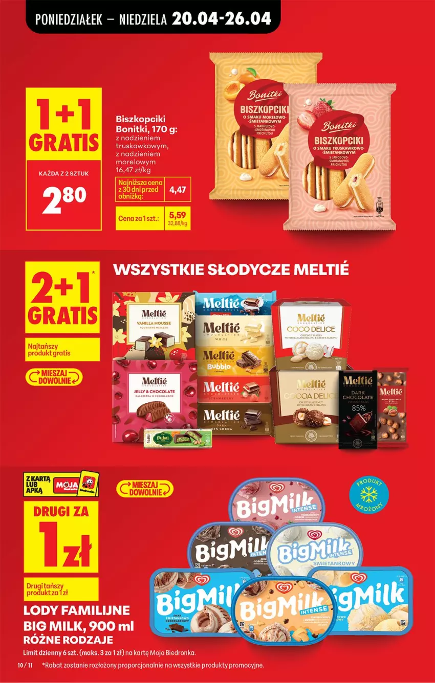 Gazetka promocyjna Biedronka - Od Poniedziałku - ważna 20.04 do 26.04.2026 - strona 10 - produkty: Big Milk, Bonitki, Fa, Lody, Por