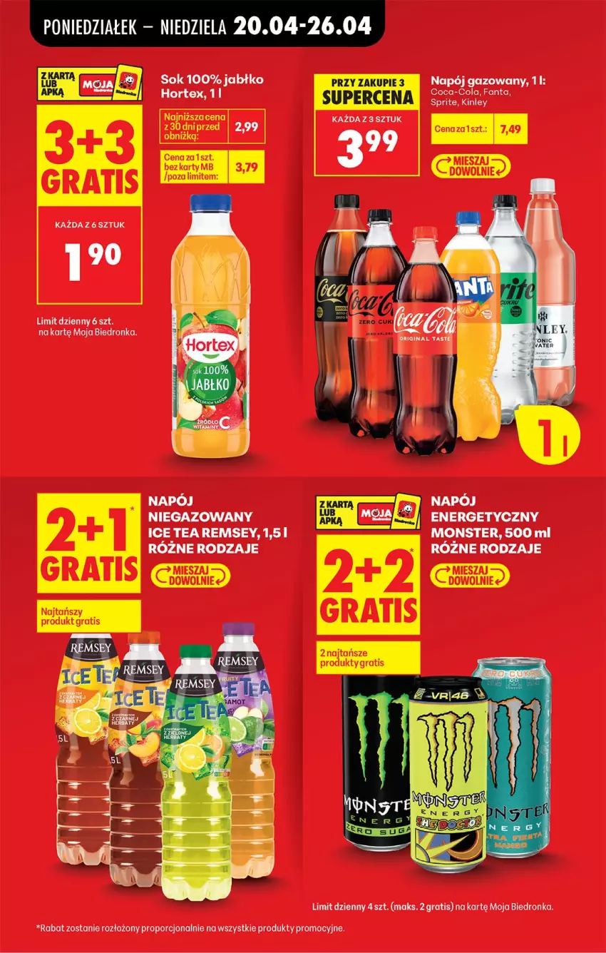 Gazetka promocyjna Biedronka - Od Poniedziałku - ważna 20.04 do 26.04.2026 - strona 11 - produkty: Gra, Ice tea, Napój, Napój gazowany, Napój niegazowany, Por, Sok