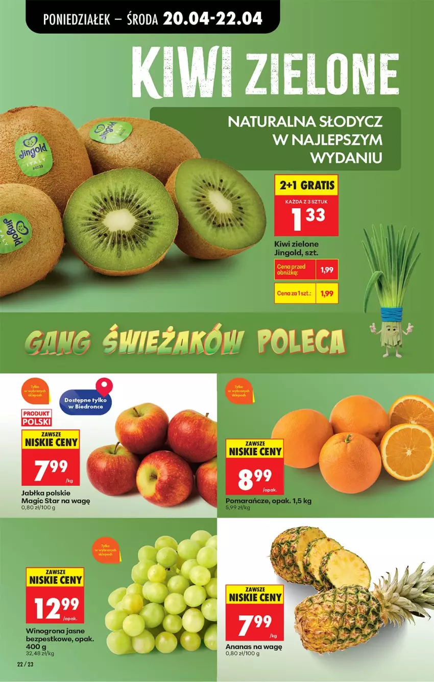 Gazetka promocyjna Biedronka - Od Poniedziałku - ważna 20.04 do 26.04.2026 - strona 26 - produkty: Ananas, Jabłka