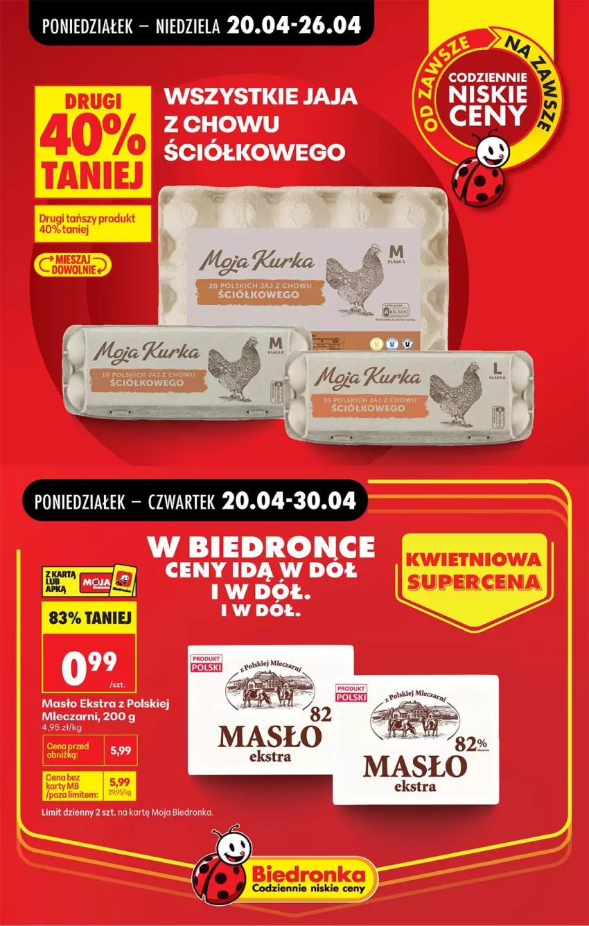 Gazetka promocyjna Biedronka - Od Poniedziałku - ważna 20.04 do 26.04.2026 - strona 3 - produkty: Jaja, Masło