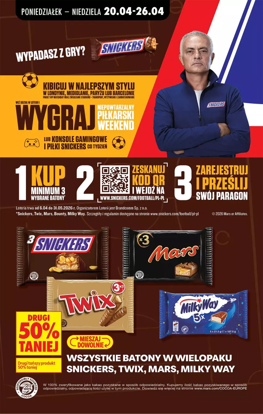 Gazetka promocyjna Biedronka - Od Poniedziałku - ważna 20.04 do 26.04.2026 - strona 63 - produkty: Baton, Bounty, Kakao, Mars, Milky Way, Snickers, Twix
